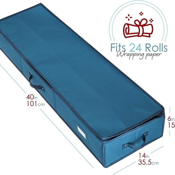 NEW Wrapping Paper Organizer Storage,Christmas Wrapping Paper Storage Containers - Picture 6 of 7